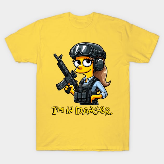 Tactical Yellow People T-Shirt by Rawlifegraphic